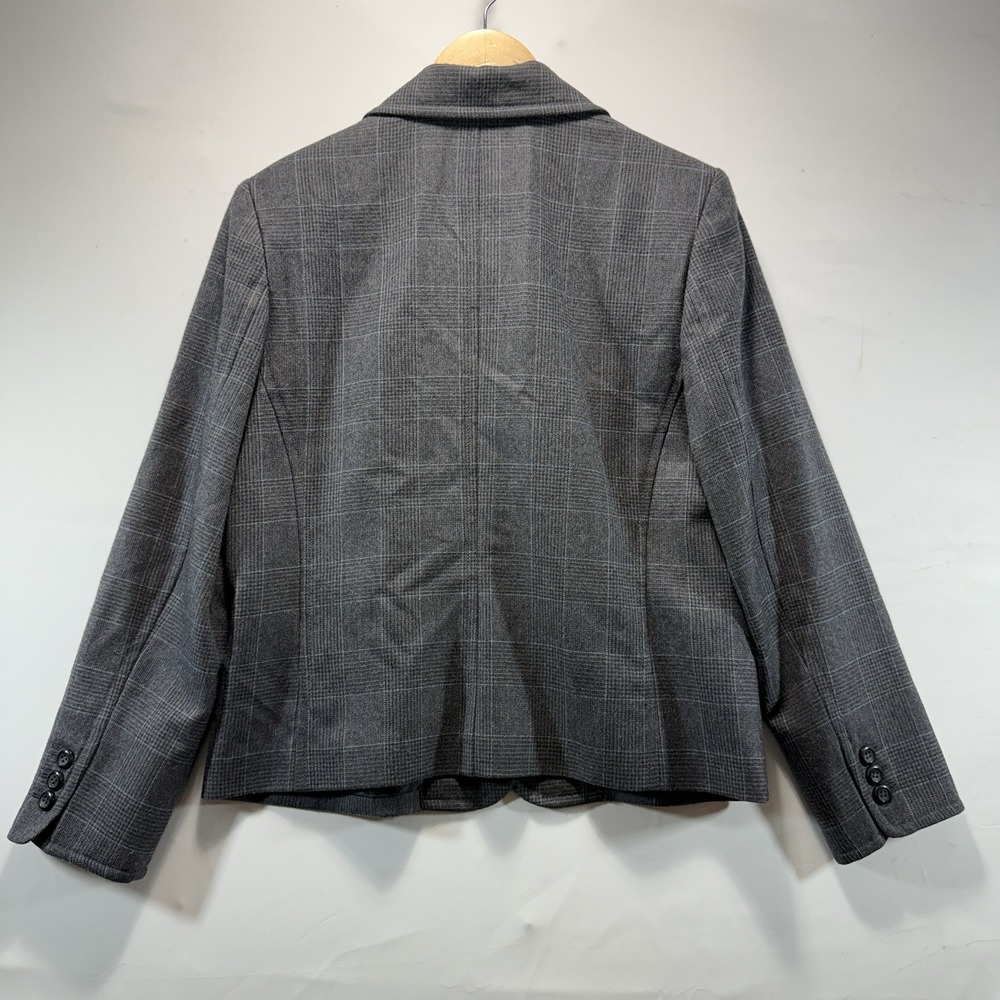 PENDLETON PLAID BLAZER 100% WOOL JACKET SPORTCOAT GRAY WOMENS 12 - Picture 6 of 13
